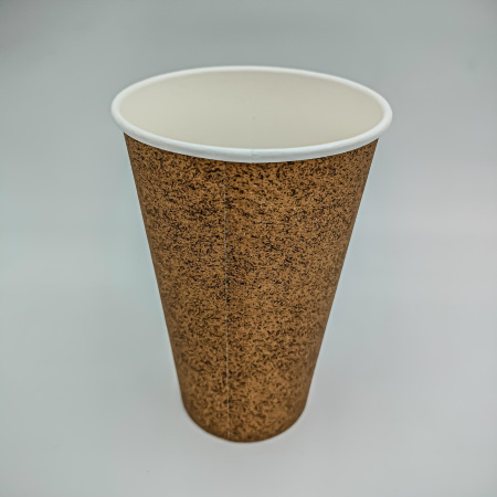 Стакан бумаж.однослойный 400мл под крафт  50/1000