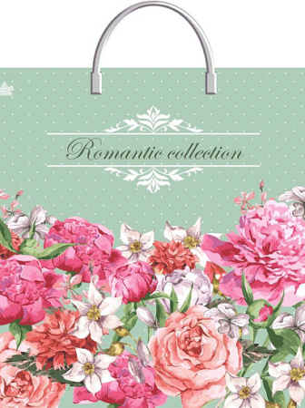 Пакет-сумка пласт ручка 350х360х0,085 Романтическая коллекция ПВД /10/100