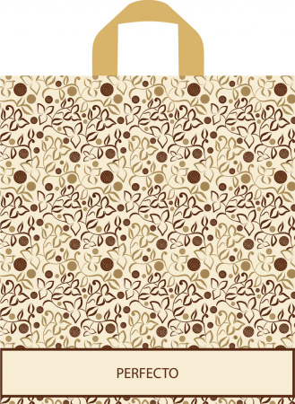 Пакет петлевая ручка 400х370х0,095 Перфекто Принто ПВД /25/300