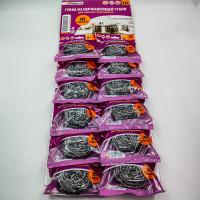 Губка металлическая 16гр на листе 12шт. PATERRA /360