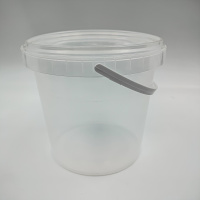 Ведро пищевое 1л с крышкой прозрачное /100