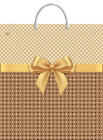 Пакет-сумка пласт ручка 440х400х0,100 Золотистый ПВД /10/100