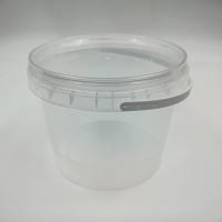 Ведро пищевое 0,55л с крышкой прозрачное /322