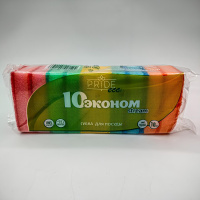 Губка д/ посуды ЭКОНОМ Pride Eco 10шт  75*45*20 /30