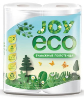 Полотенца бумажные JOYeco  2-сл. 2рул/уп/12