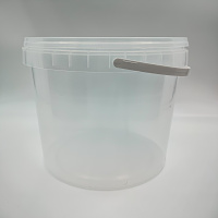 Ведро пищевое 5,6л с крышкой прозрачное /120