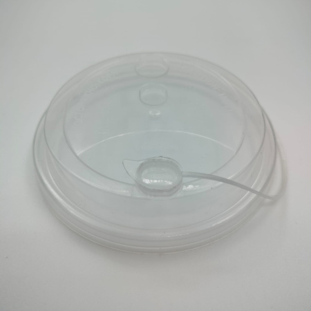 Крышка д/ стаканов d 90мм глянцевая  ,прозрачная со съемным питейником ПП ВЗЛП100/1000