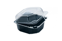 Контейнер с крышкой К-11 Кр(В) ПЭТ размер 110*110*70 мм двухцветный   Упакс-Юнити /600