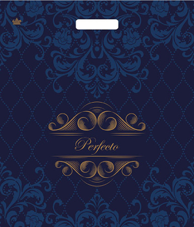 Пакет вырубная ручка 420х480х0,090 Перфекто Бархат ПВД /25/400