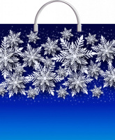 Пакет-сумка пласт ручка 360х370х0,100 Синева ПВД /10/100