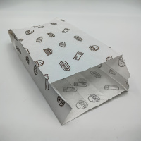 Пакет бумажный 205*90*40 белые с печатью V-обр дно /1600