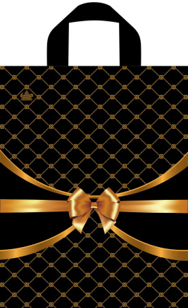 Пакет петлевая ручка 350х280х0,055 Золотые сети ПВД /50/700