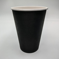 Стакан бумаж.однослойный 400мл Черный  50/1000