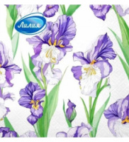 Салфетки бумажные 33*33 20шт 2сл Лилия Магия ирисов/15