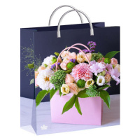 Пакет-сумка мягкая пласт ручка 260х240х0,140 Цветочный презент /40