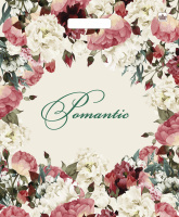 Пакет вырубная ручка 450х380х0,060 Благородные цветы ПВД /50/500