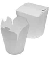 Контейнер бумажный под лапшу 500 мл. белый d80/h98мм/ 420 