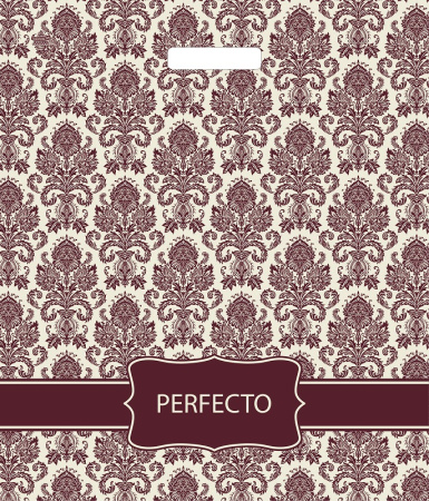 Пакет вырубная ручка 420х480х0,090 Перфекто Кларет ПВД /25/400