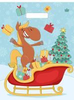 Пакет вырубная ручка 400х310х0,030 Веселье ПВД /50/1300