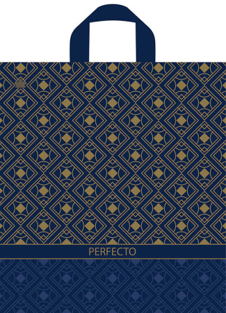 Пакет петлевая ручка 400х370х0,095 Перфекто Блюз ПВД /25/300