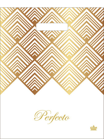 Пакет вырубная ручка 370х300х0,090 Перфекто  Изящность ПВД /25/400