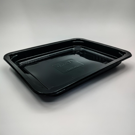 Контейнер под запайку А227-600мл (227х178х25) черный РЕ Алькор / 420