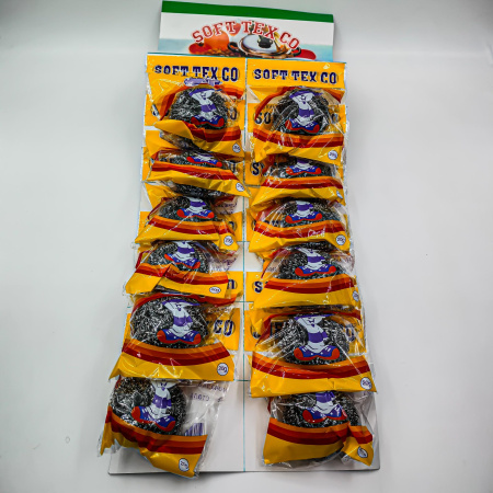 Губка металлическая  на листе 12шт. Софт Текс /720