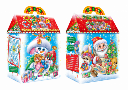 «Снежная », картон, Уф. лак, с загадкой, NEW, размер  180х100 х250 мм 1000г/150