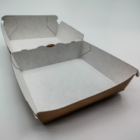 Коробка для гамбургера L картон 120х120х70 мм 50шт.в уп. / 400 шт.