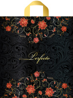 Пакет петлевая ручка 420х460х0,095 Перфекто Флауэр ПВД /25/300