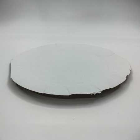 Тарелка картон мел.белая D=205мм  Россия 100/1500