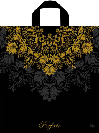 Пакет петлевая ручка 400х370х0,095 Перфекто Золотой этикет ПВД /25/300