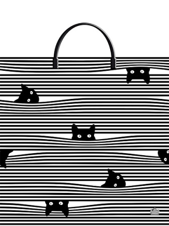 Пакет-сумка пласт ручка 360х370х0,100 Любопытство ПВД /10/100