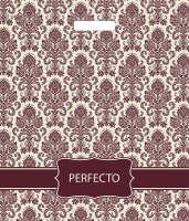 Пакет вырубная ручка 420х480х0,090 Перфекто Кларет ПВД /25/400