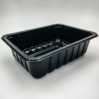 Контейнер под запайку А190-900мл (190х144х55) черный РЕ Алькор / 550