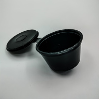 Соусник 30 мл с крышкой черный 70 шт в упак /2450 БК