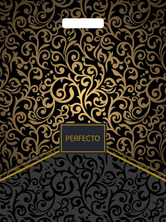 Пакет вырубная ручка 420х480х0,090 Перфекто Монограм ПВД /25/400