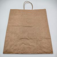 Пакет бумажный  с кручеными ручками  крафт  320*200*370 мм /200 