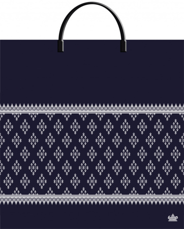 Пакет-сумка пласт ручка 360х370х0,100 Шарф принт ПВД /10/100