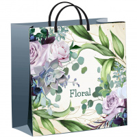 Пакет-сумка мягкая пласт ручка 300х300х0,140 Нежное очарование /40