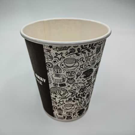Стакан бумаж.однослойный 250мл Кофе 50/1000