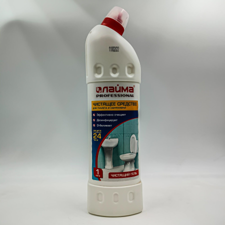 Средство для уборки туалета 1л Лайма PROFESSIONAL,Гель с отбеливающим эффектом