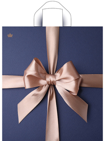 Пакет петлевая ручка 420x380x0,037  Бант Мокко  ПНД /50/300