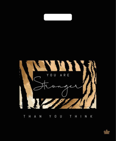 Пакет вырубная ручка 450х380х0,060 ламин Сила /50/500