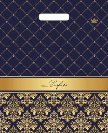 Пакет вырубная ручка 370х300х0,090 Перфекто Вензель ПВД /25/400