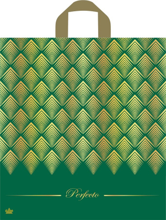 Пакет петлевая ручка 420х460х0,095 Перфекто Изумруд ПВД /25/300 Пакет петлевая ручка 420х460х0,095 Перфекто Изумруд ПВД /25/300