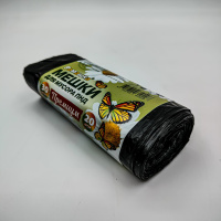 Мешки д/мусора 30л/20шт. 7,3 мкм Премиум черные ПНД/40 