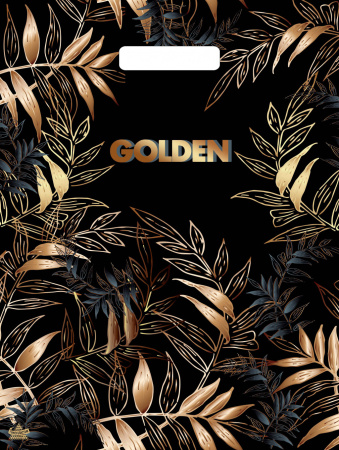 Пакет вырубная ручка 400х310х0,030 Золотой лес ПВД /50/1300