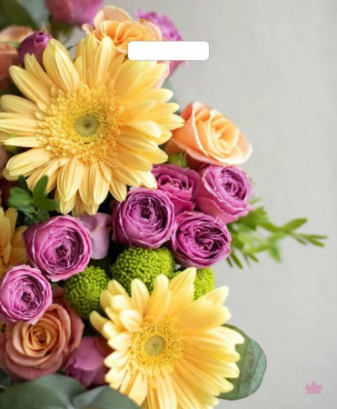 Пакет вырубная ручка 450х380х0,060 ламин Цветы для нее /50/500