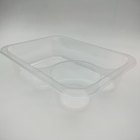Контейнер прозрачный прямоугольный под запайку соусник в углу К-187С 635мл 187*137*45мм УЮ 80/480
